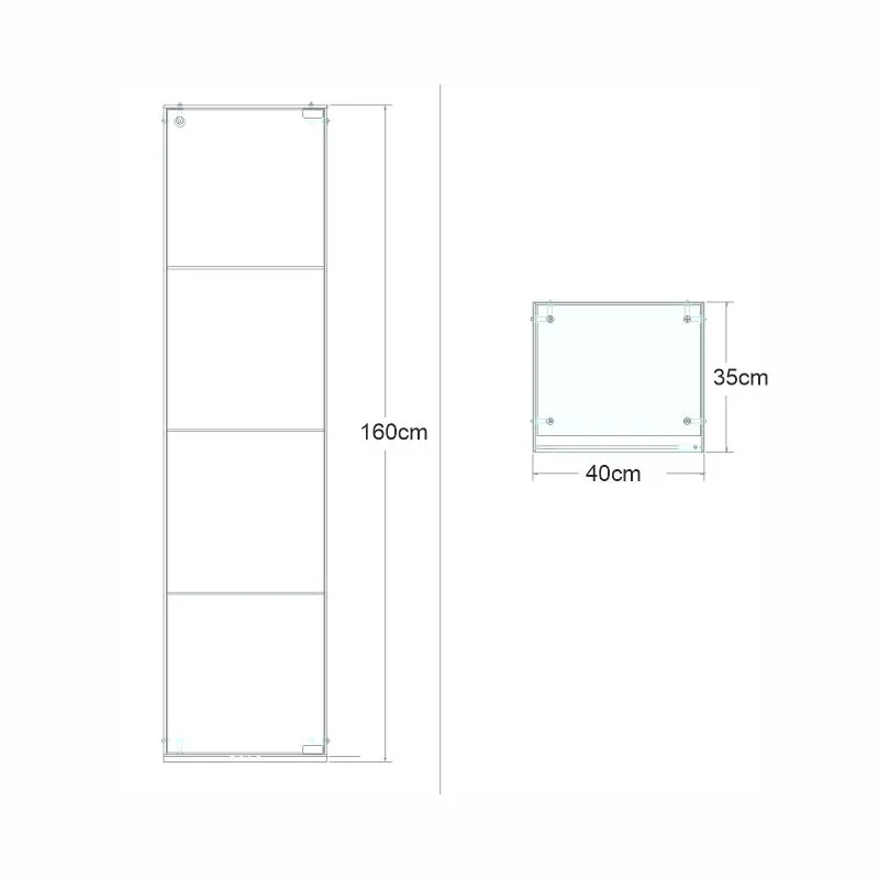 Vitrina eco basica cristal templado, techo cristal - Imagen 2