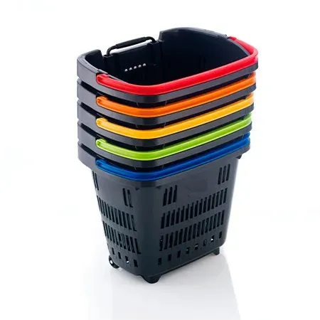 Cesta PISTACHO con dos ruedas 45litros - Imagen 3