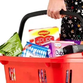 Cesta AZUL con ruedas 2 asas 34litros - Imagen 3