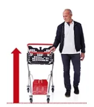 Carro supermercado plástico 75litros - Imagen 5