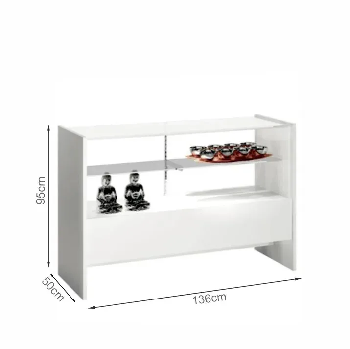 Mostrador vitrina alta 140cm alto 95cm