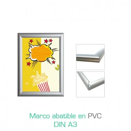 Portacartel *pvc* apertura frontal a3