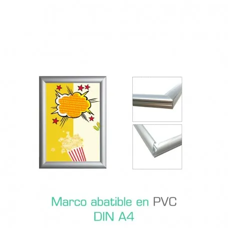 Portacartel *pvc* apertura frontal a4