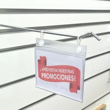 Portaprecios para colgar en varilla