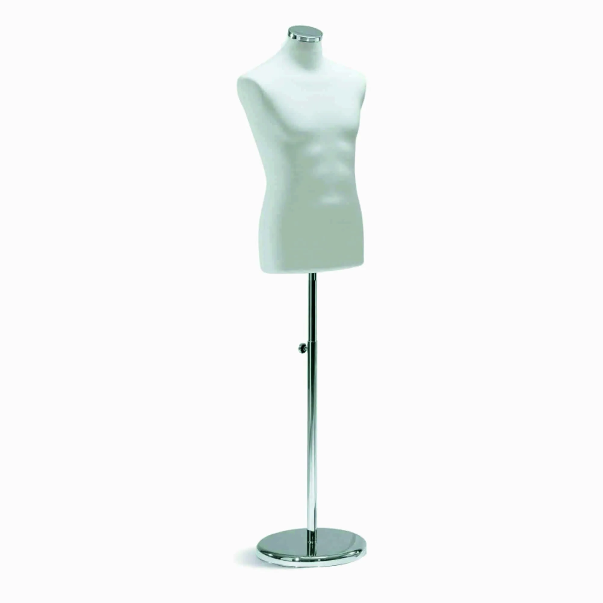 Busto clásico caballero con tapa y base cromado