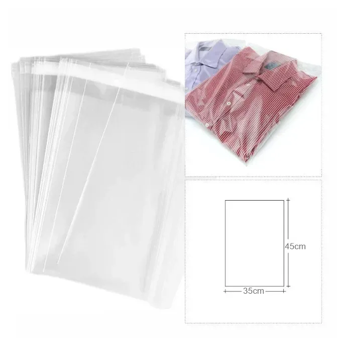 100 bolsas celofán con cierre adhesivo 35×45 G160