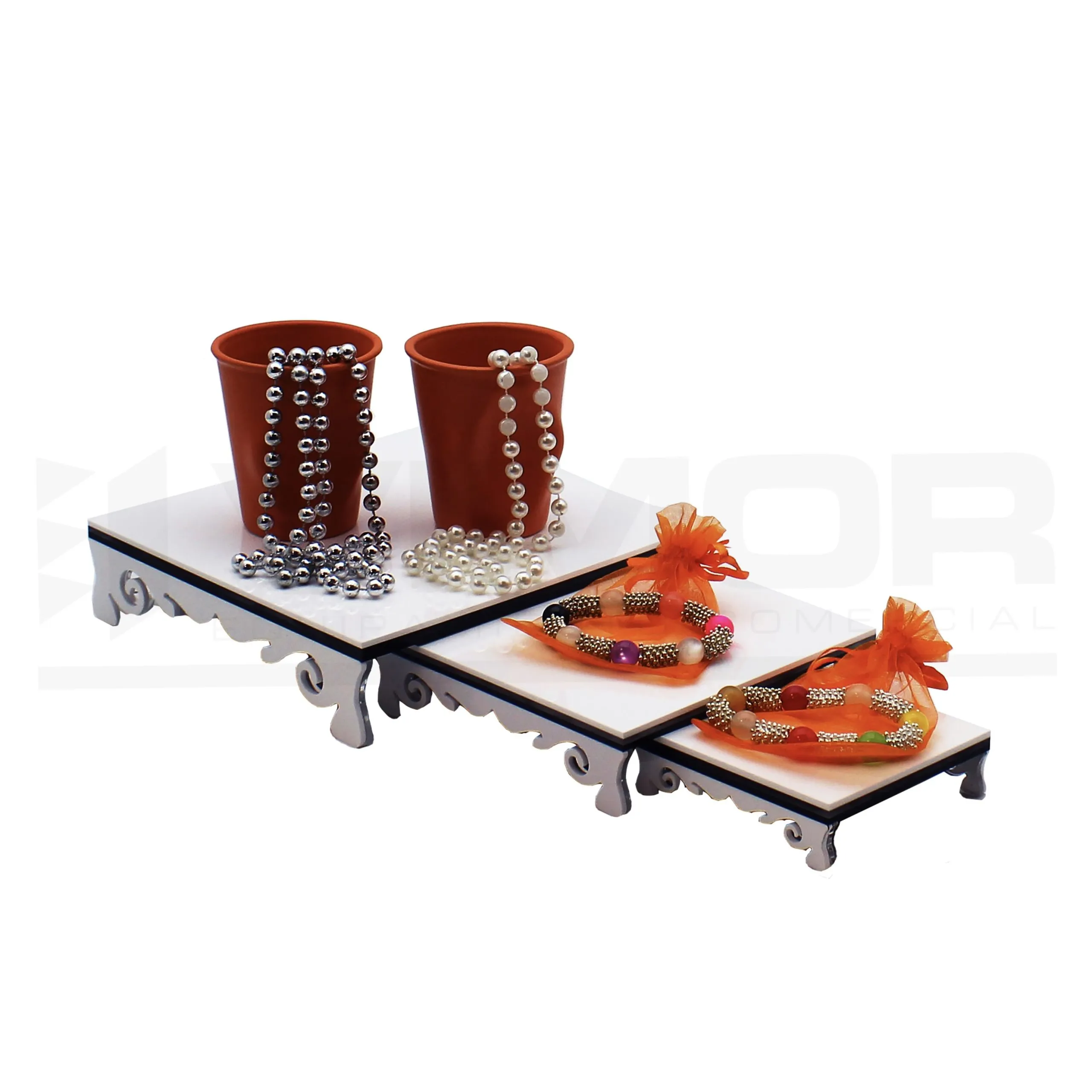 Conjunto 2 mesas vintage cuadradas - Imagen 2