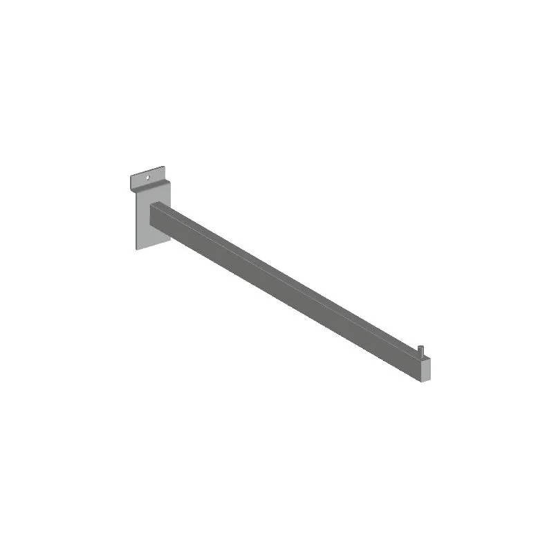 Soporte tubo rectangular recto para lama 50cm – cromado