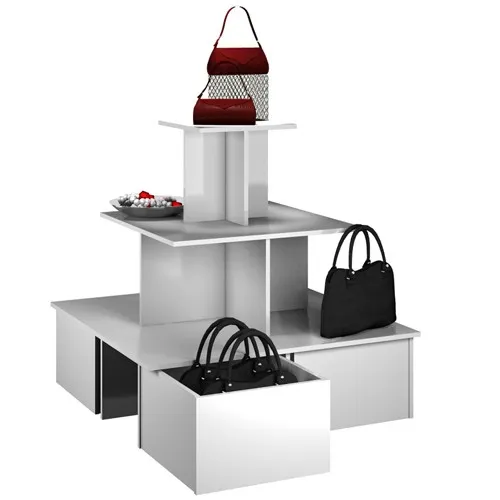 Góndola Ibiza 2 canto con cajones en blanco