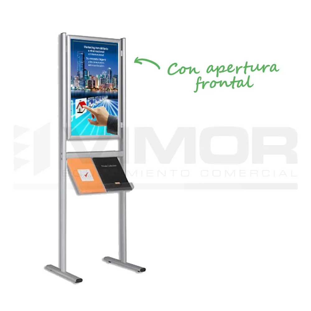 Expositor cartel 50×70 simple con bandeja