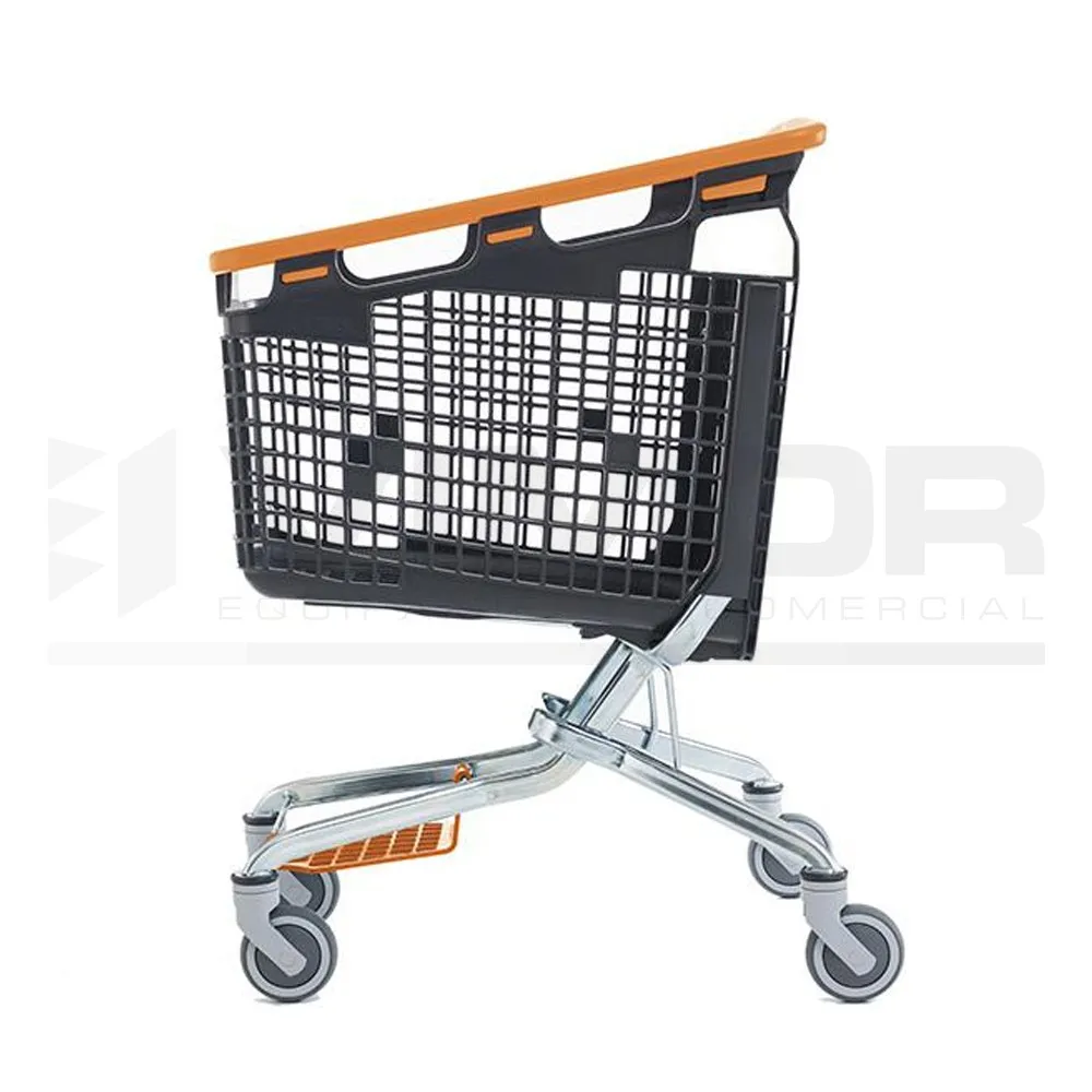 Carros supermercado plástico con bandeja para 12kg 160litros