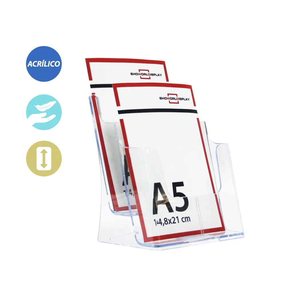 Portafolletos 1 linea 2 filas A5