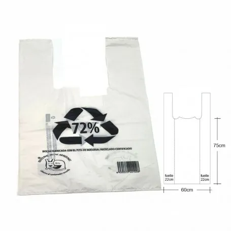 50 bolsas plástico camiseta extragrande G200