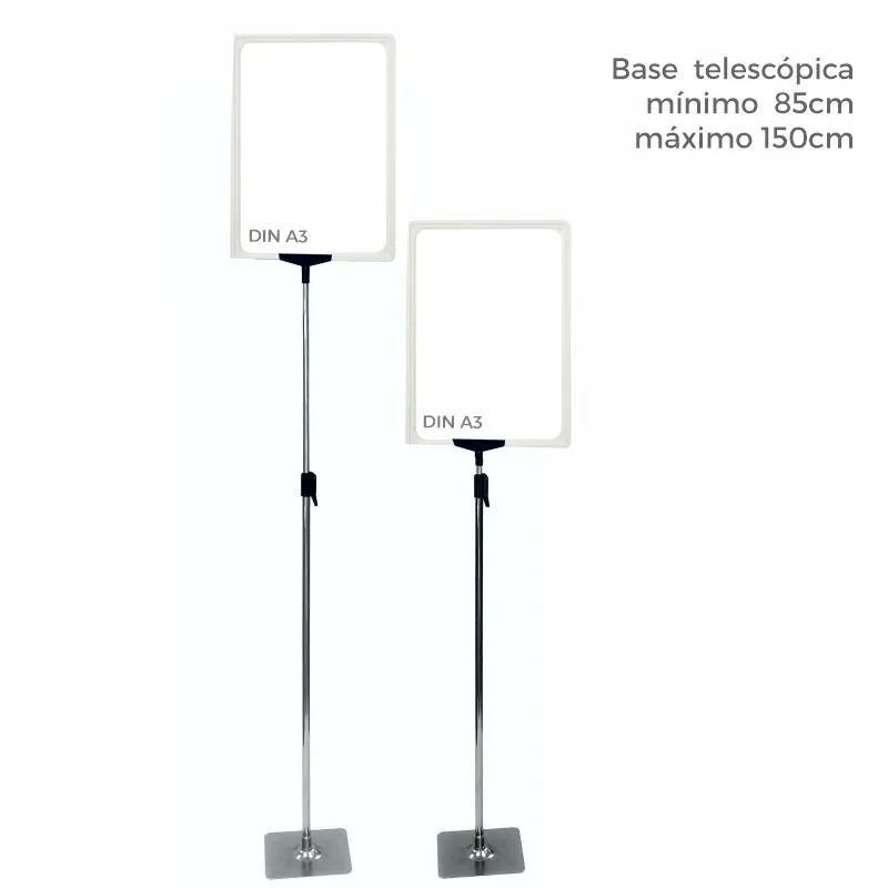 Base con tubo telescópico metálico para marco ABS 85-150cm - Imagen 2