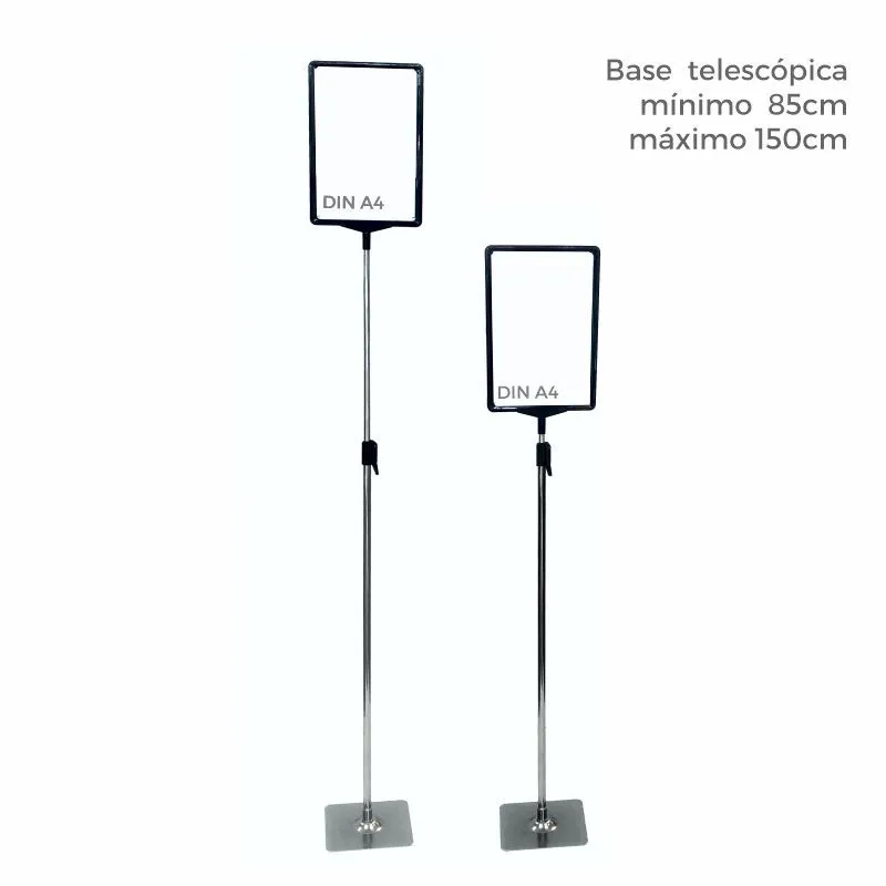 Base con tubo telescópico metálico para marco ABS 85-150cm - Imagen 3