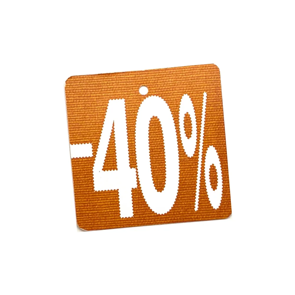100 etiquetas cartoncillo 40%.