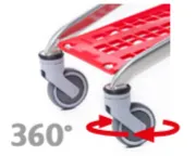 Carros supermercado plástico con bandeja para 12kg 160litros - Imagen 2