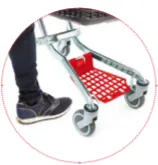 Carros supermercado plástico con bandeja para 12kg 160litros - Imagen 3