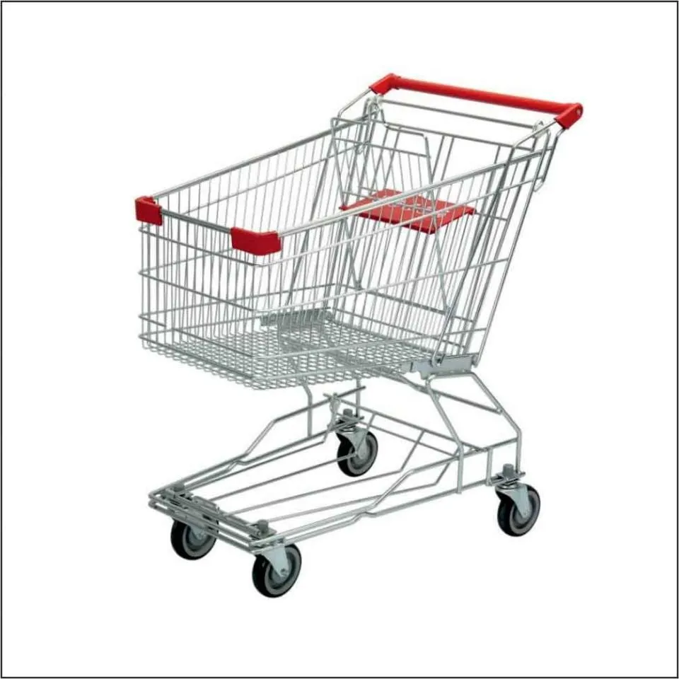 Carros supermercado metálico con porta bebe 75litros