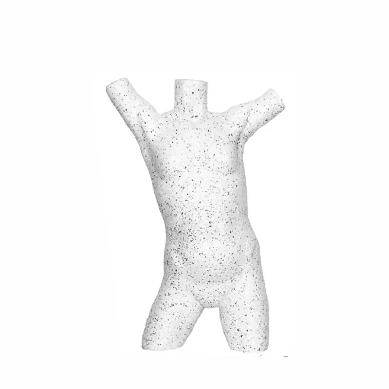 Torso corcho niña baño con brazos y con espalda. Granito blanco