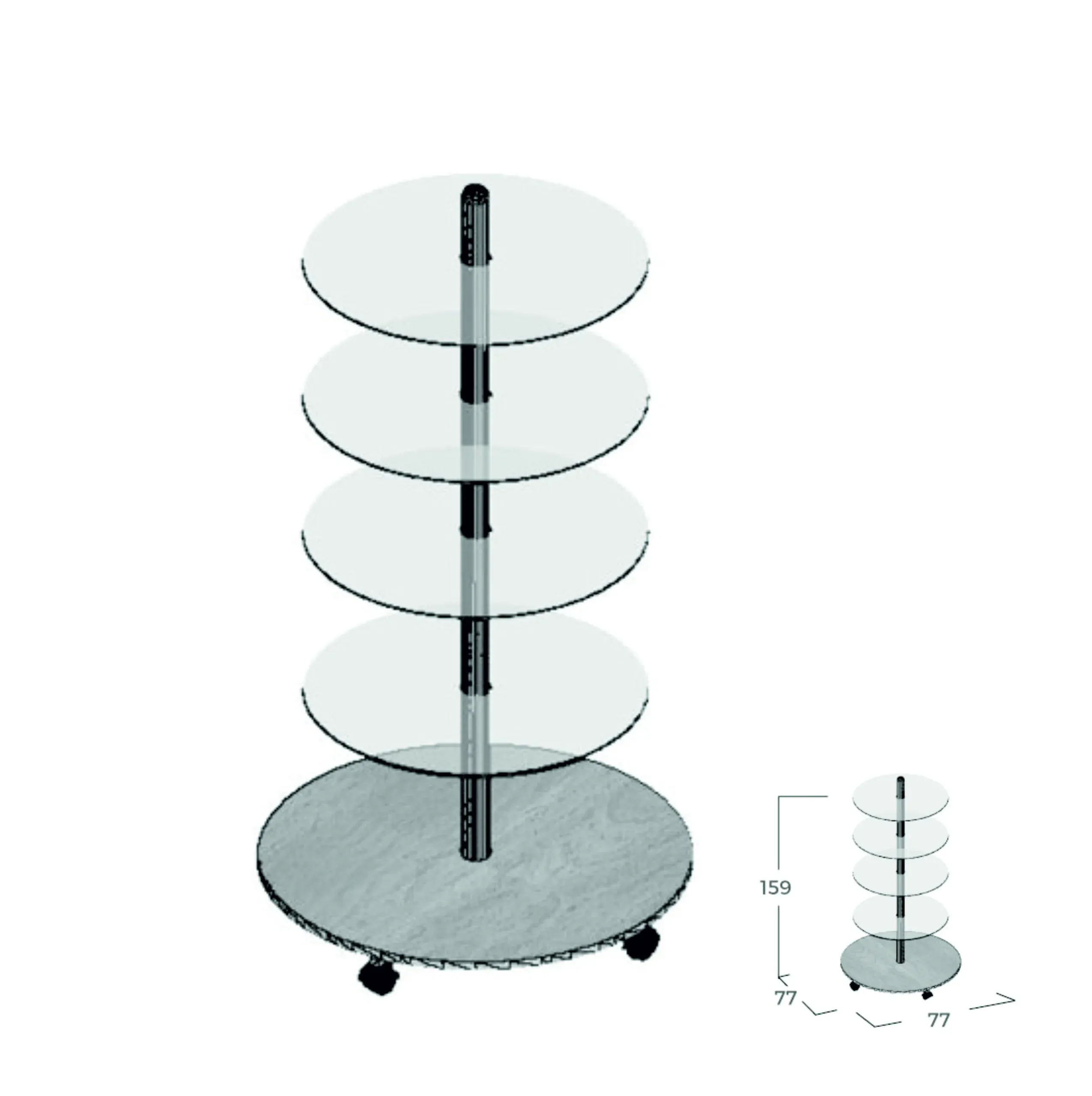 Góndola tarta redonda - Imagen 3