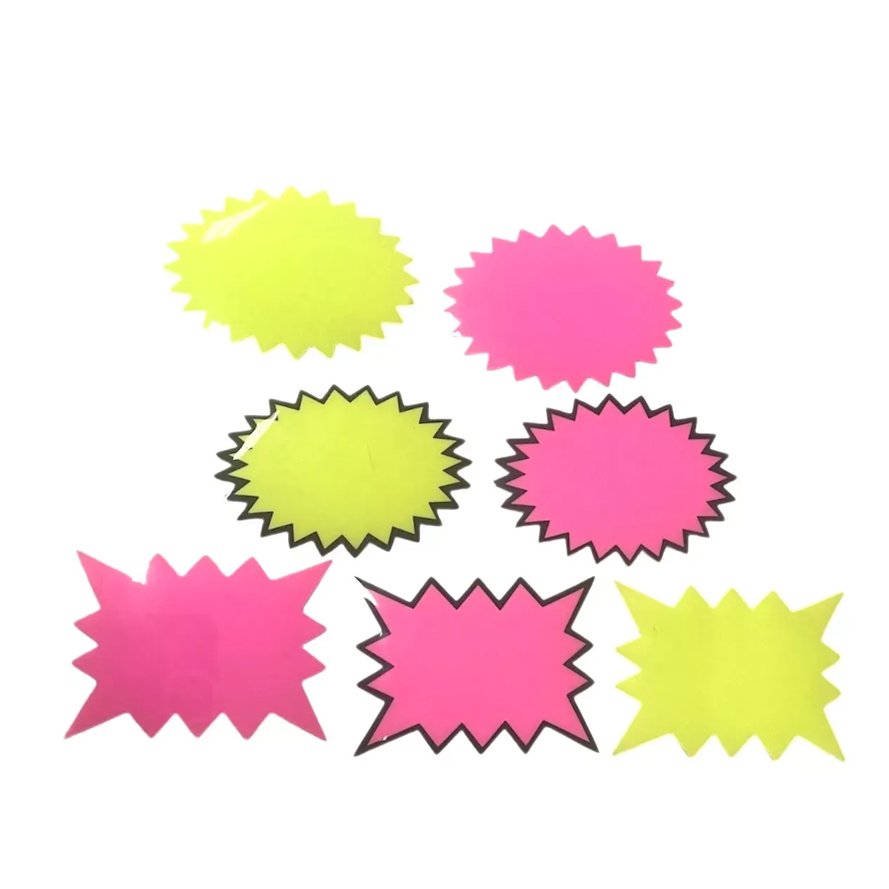 24 Etiquetas fluorescentes plástico reutilizable