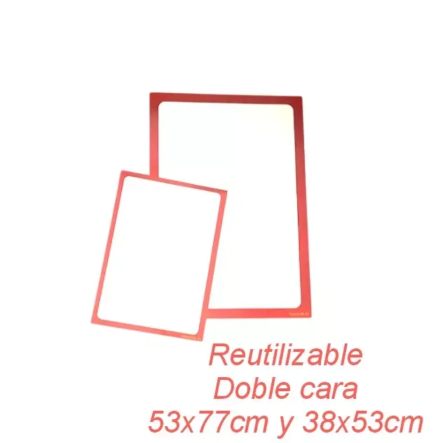 Cartel pizarra para rotuladores reutilizable doble cara 300g 53x77cm - Imagen 2