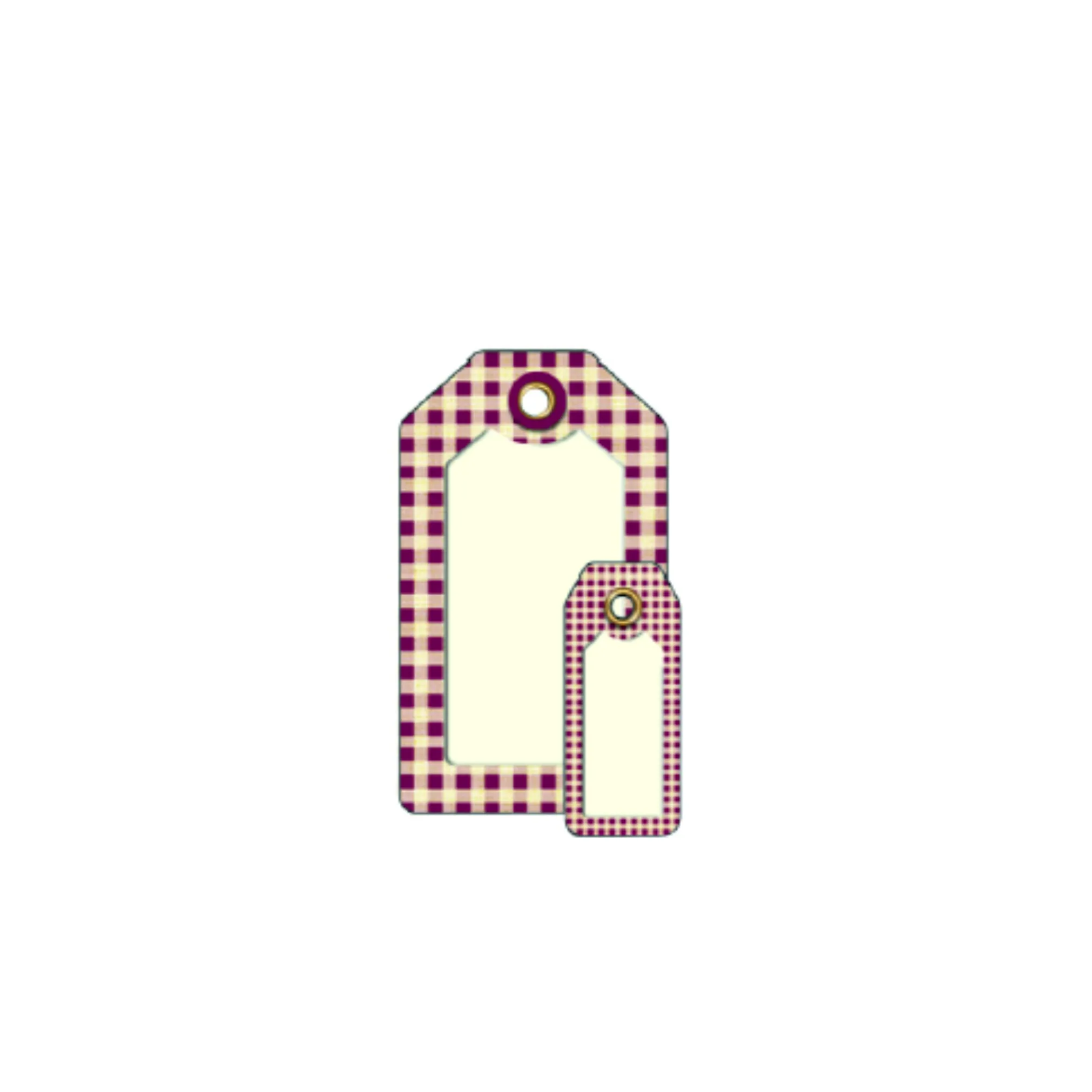 100 etiquetas cartoncillo cuadros 3.5X5 - Imagen 2