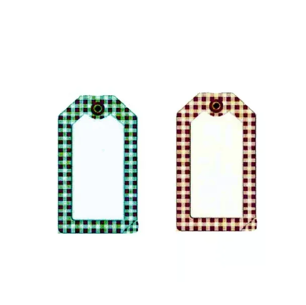 100 etiquetas cartoncillo cuadros 3.5X5