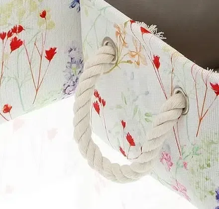 Set 2 cestas tela,Spring(35x25x16cm) - Imagen 2