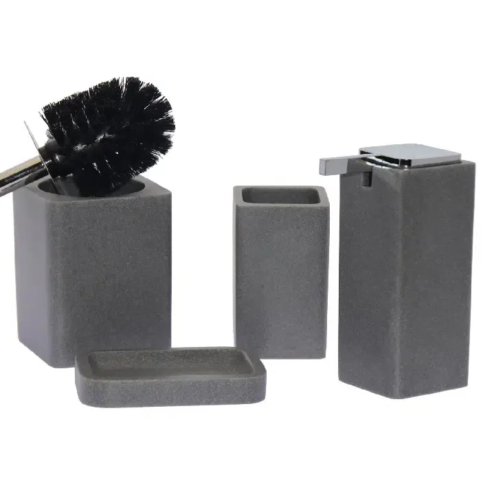 Escobillero resina gris (9x9x40cm) - Imagen 3