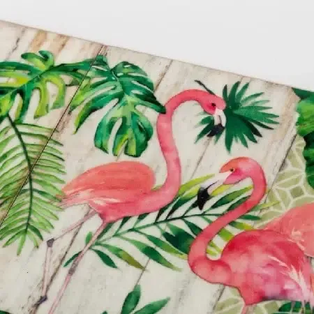 Bandeja flamencos cerámica (37x23x7cm) - Imagen 2