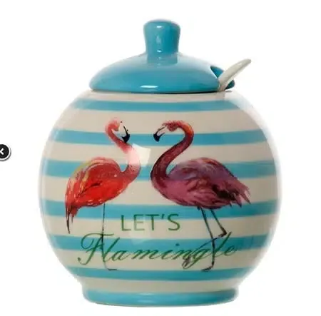 Azucarero flamencos (10x10x11.5cm)