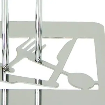 Portarrollo cocina cromado cubiertos(15x15x31,5 cm) - Imagen 2