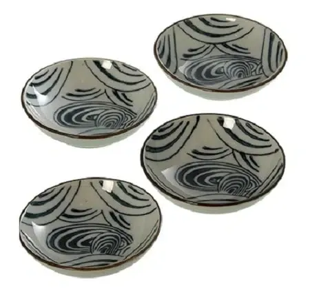 Set 4 cuencos cerámica verde(8dx3x2,5cm)