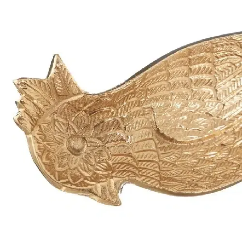 Centro metal dorado pájaro(19x8cm) - Imagen 2