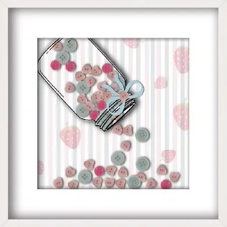 Set 2 cuadros botones multicolor(2M 30x3x30cm) - Imagen 3