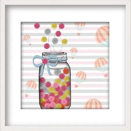 Set 2 cuadros botones multicolor(2M 30x3x30cm) - Imagen 2