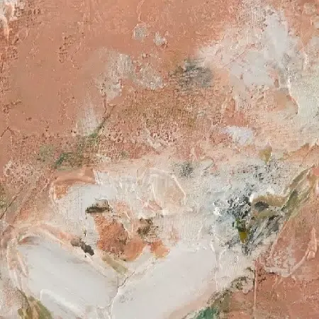 Óleo flores blanco-rosa(50x3x50cm) - Imagen 3