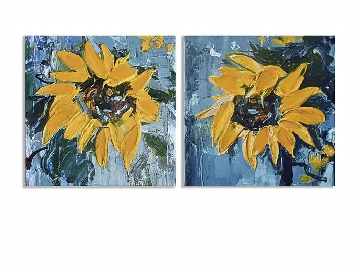 Set 2 óleos girasoles(2M 30x30cm)