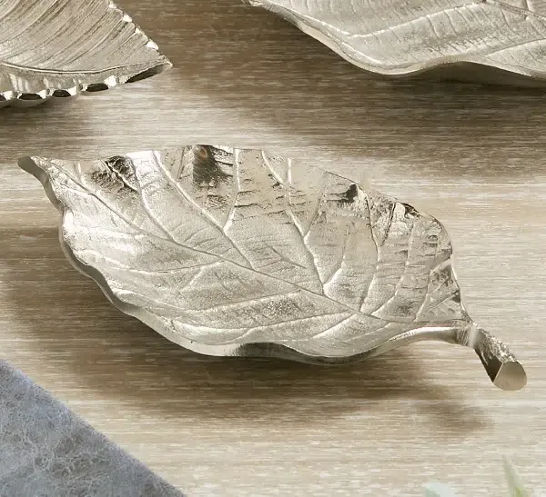 Centro aluminio oro hoja(22cm) - Imagen 2