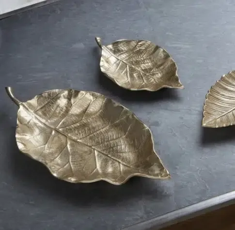 Centro aluminio oro hoja(22cm) - Imagen 3