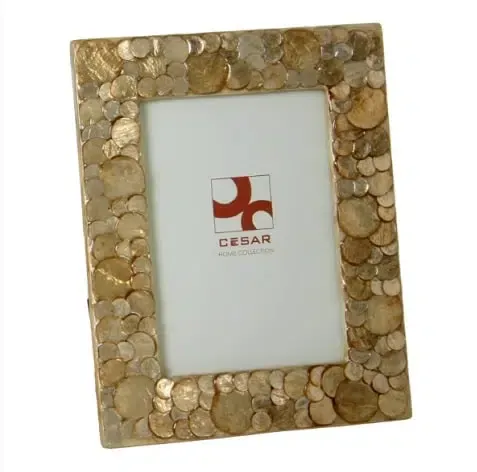 Portafotos nácar beige círculos (15x20cm)