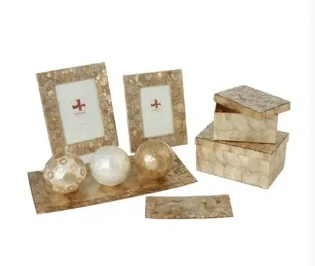 Portafotos nácar beige círculos (15x20cm) - Imagen 2