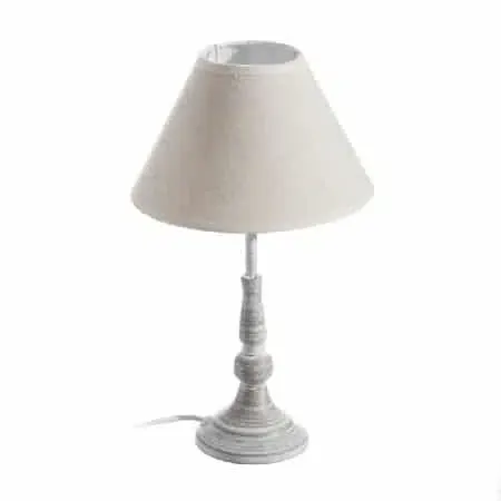 Lámpara mesa blanca clásica (20×34