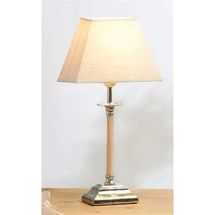 Lámpara natural-plata (23x14x45cm)