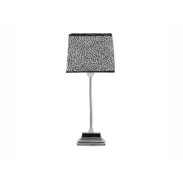 Lámpara leopardo negro-plata(23x14x52cm)