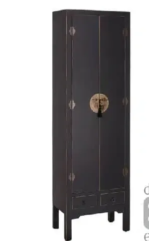 Armario estilo oriental en dm negro (55x33x185)