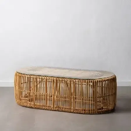 Mesa centro ratán Tobago(130x65x44cm)