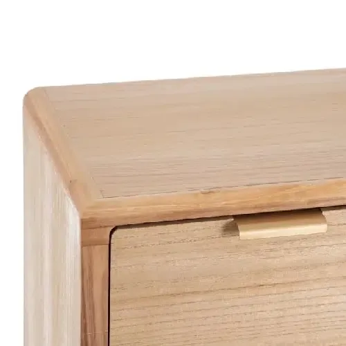 Mesita de noche en madera-ratán Malena(40x30x62cm) - Imagen 4